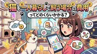 猫を一人暮らしで飼う場合の費用ってどのくらいかかる？