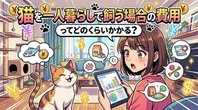 猫を一人暮らしで飼う場合の費用ってどのくらいかかる？