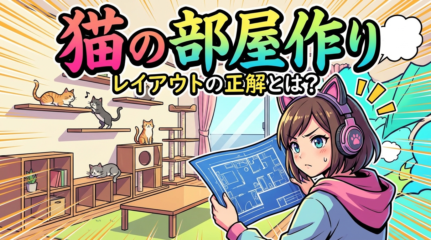 猫の部屋作りのレイアウトの正解とは？