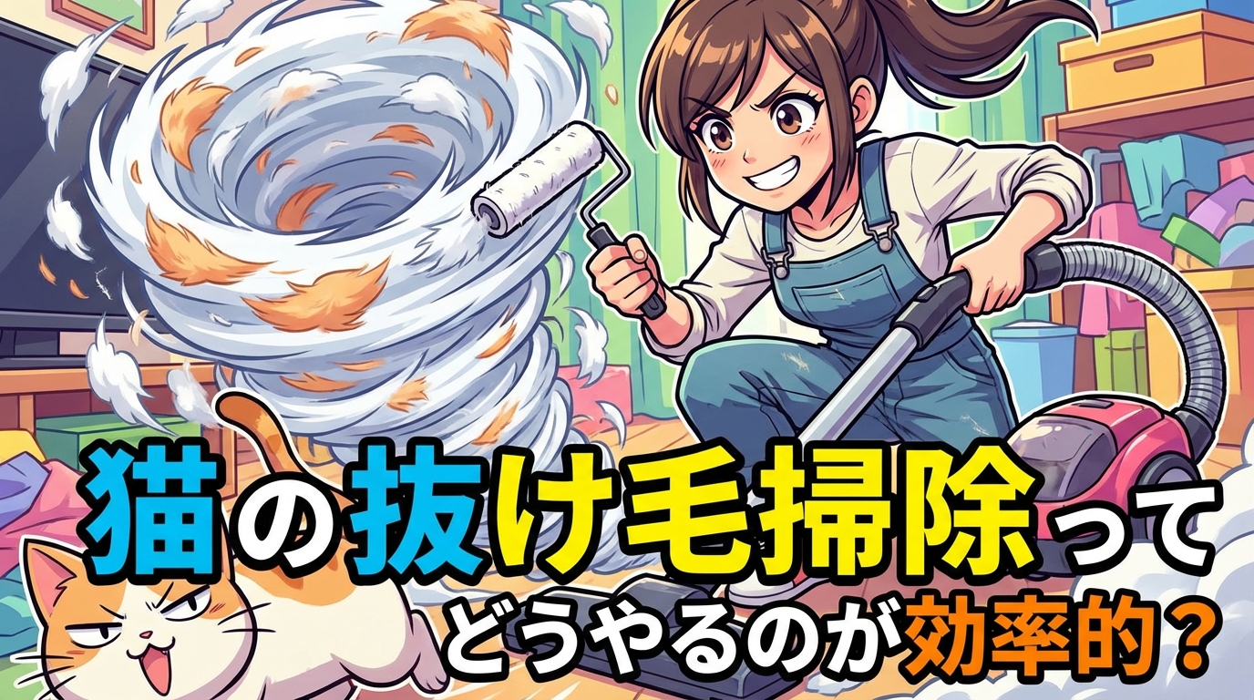 猫の抜け毛掃除ってどうやるのが効率的？