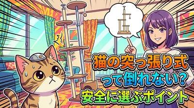 猫の突っ張り式キャットタワーって倒れない？安全に選ぶポイント