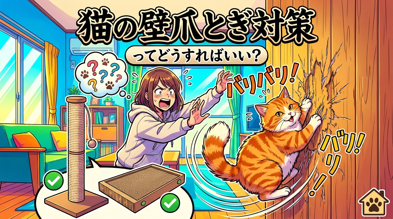 猫の壁爪とぎ対策ってどうすればいい？