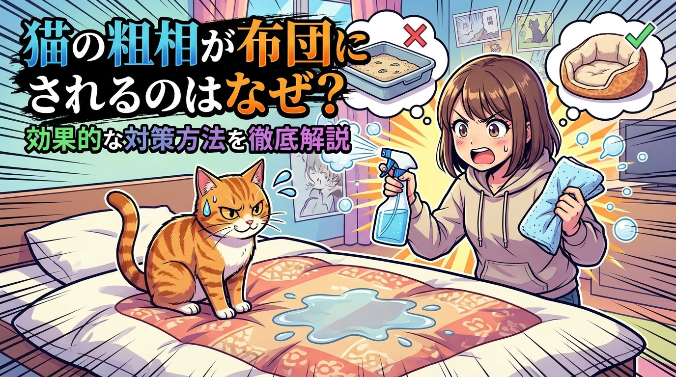 猫の粗相が布団にされるのはなぜ?効果的な対策方法を徹底解説