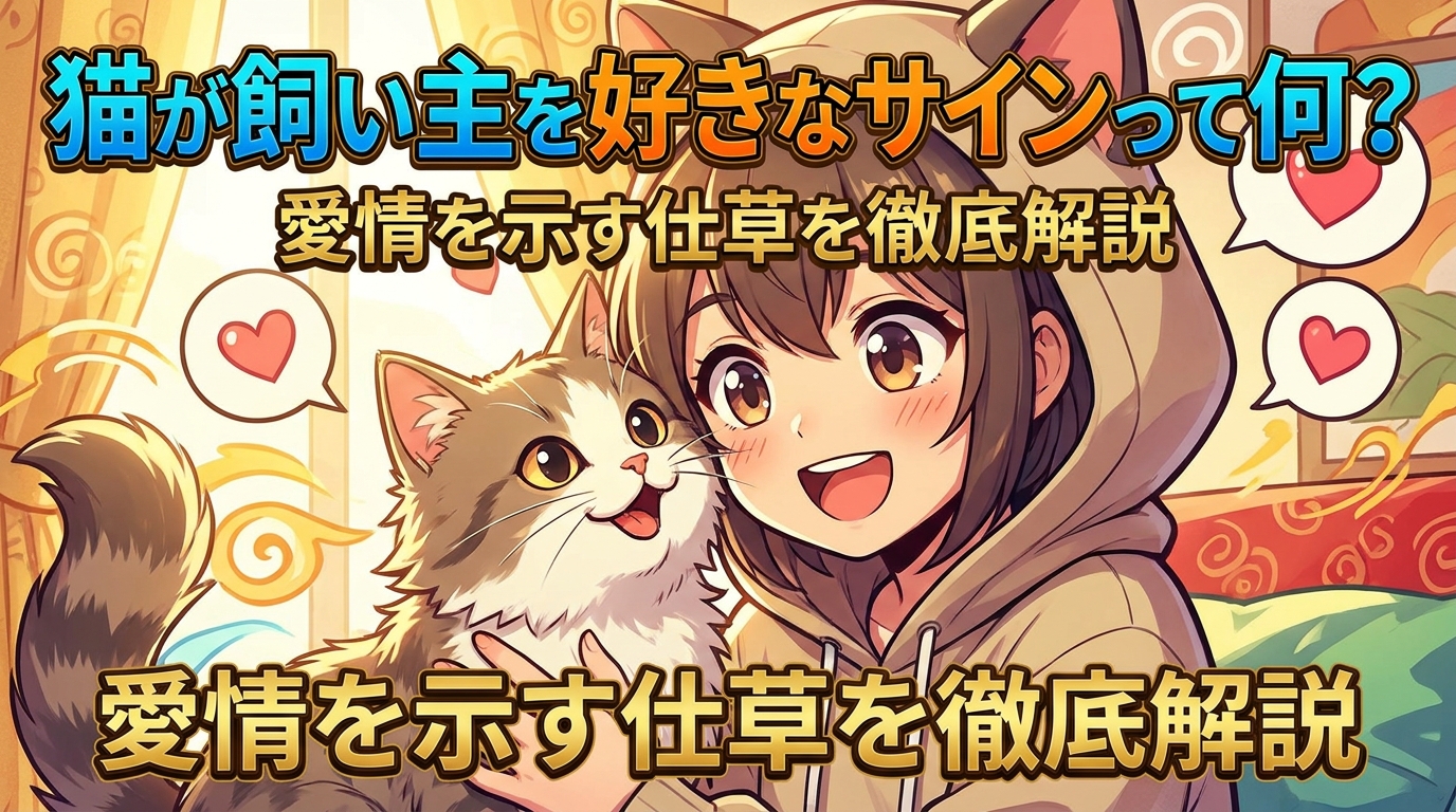 猫が飼い主を好きなサインって何？愛情を示す仕草を徹底解説