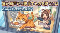 猫が網戸から脱走するのを防ぐには、どんな対策が効果的?