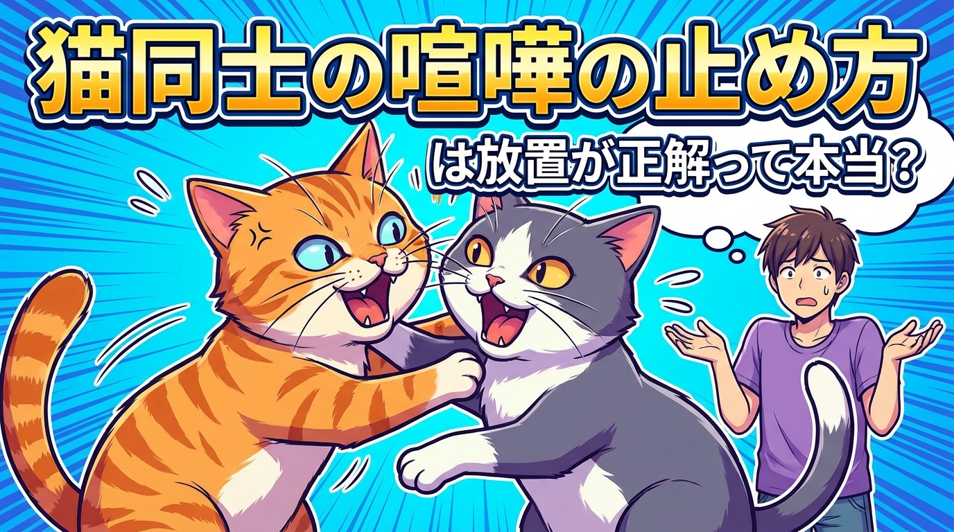 猫同士の喧嘩の止め方は放置が正解って本当？