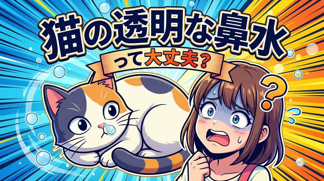 猫の透明な鼻水って大丈夫？