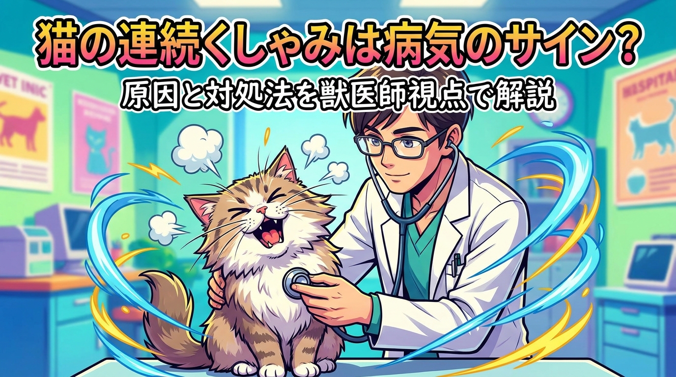 猫の連続くしゃみは病気のサイン？原因と対処法を獣医師視点で解説