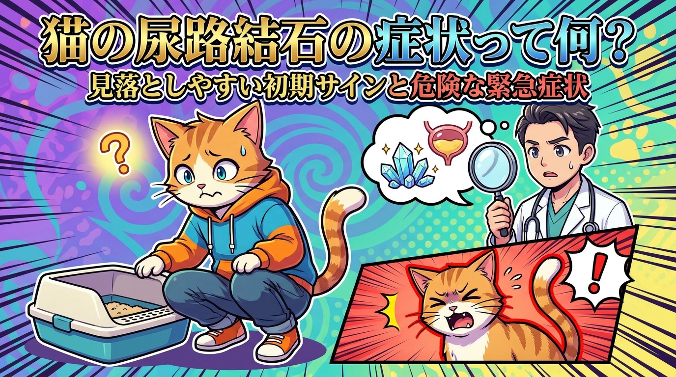 猫の尿路結石の症状って何?見落としやすい初期サインと危険な緊急症状
