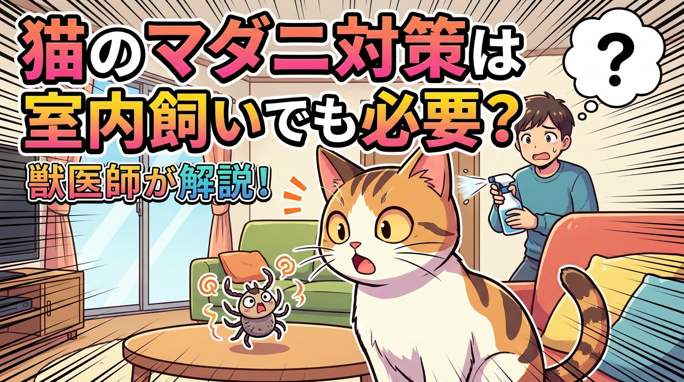 猫のマダニ対策は室内飼いでも必要？