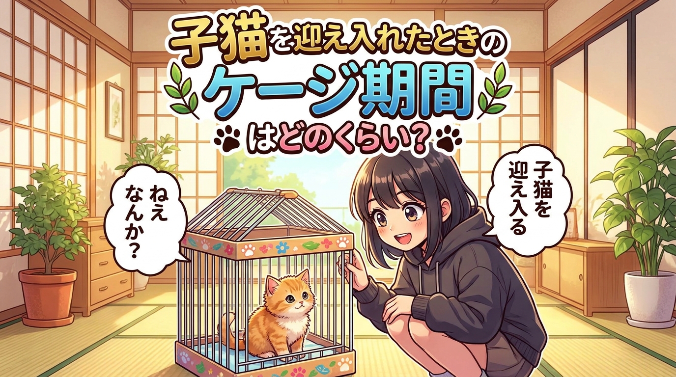子猫を迎え入れたときのケージ期間はどのくらい？