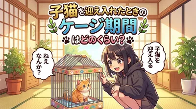 子猫を迎え入れたときのケージ期間はどのくらい？