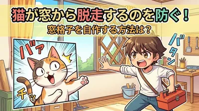 猫が窓から脱走するのを防ぐ！窓格子を自作する方法は？