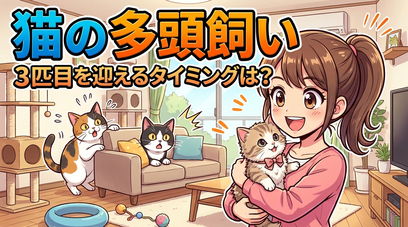 猫の多頭飼いで3匹目を迎えるタイミングは？
