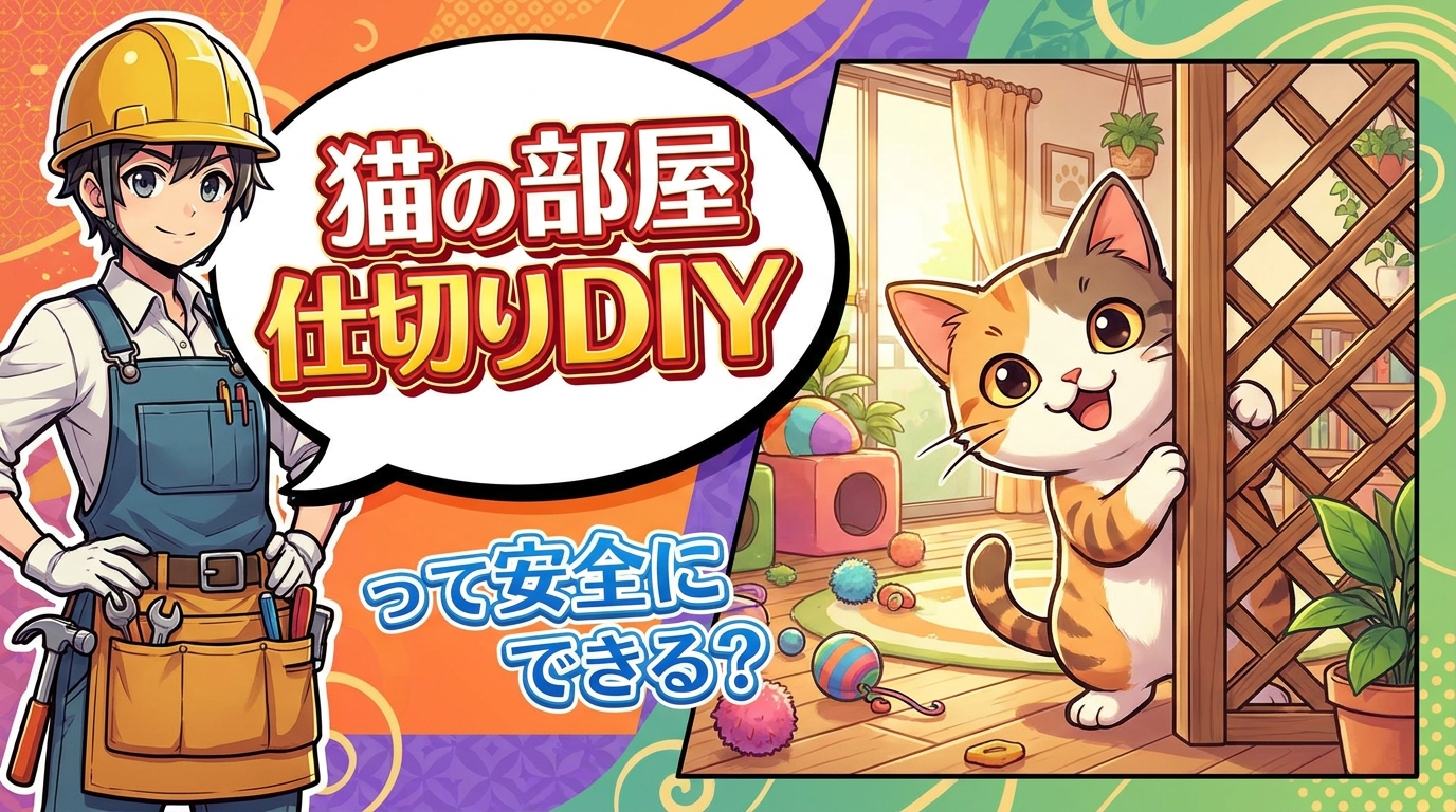 猫の部屋仕切りDIYって安全にできる？