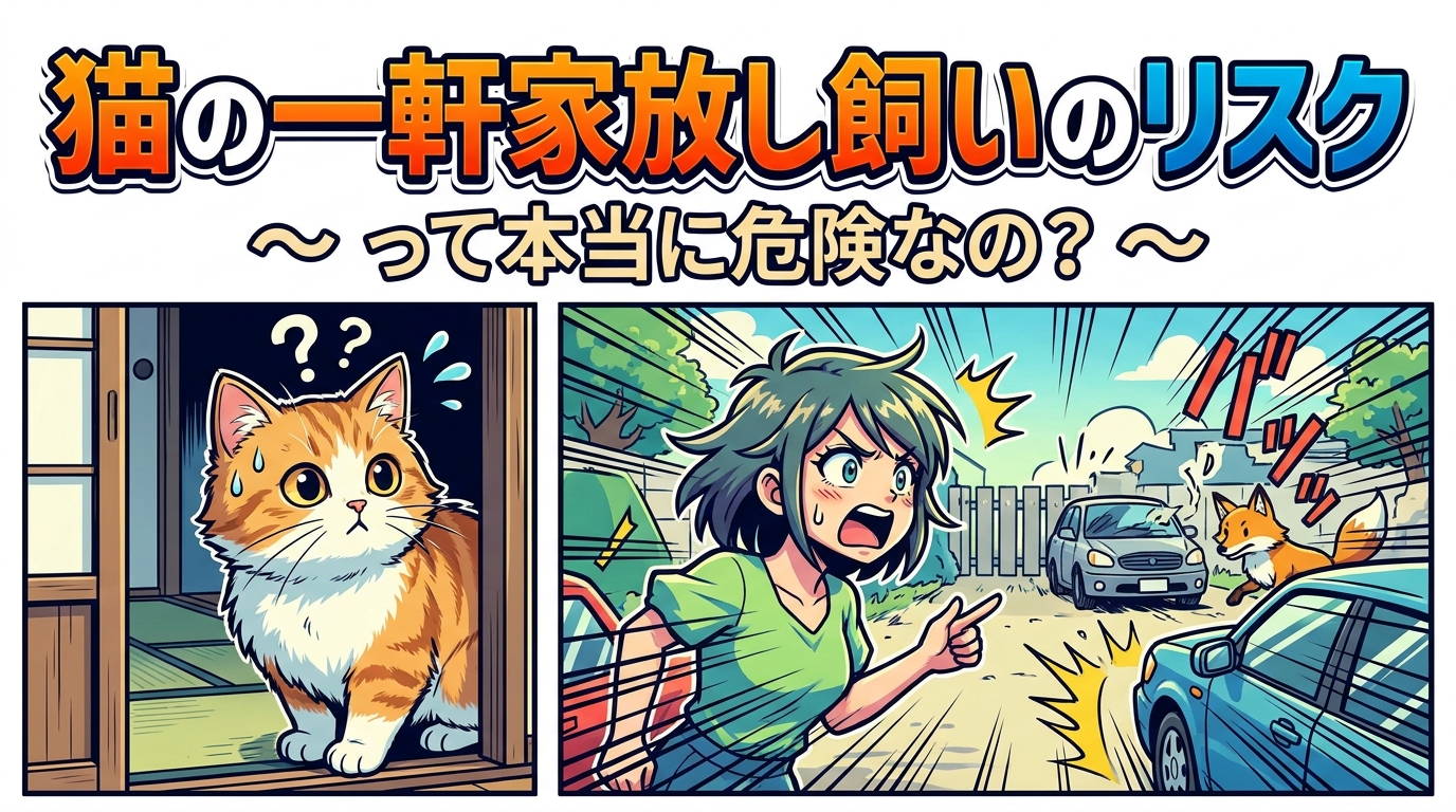 猫の一軒家放し飼いのリスクって本当に危険なの？