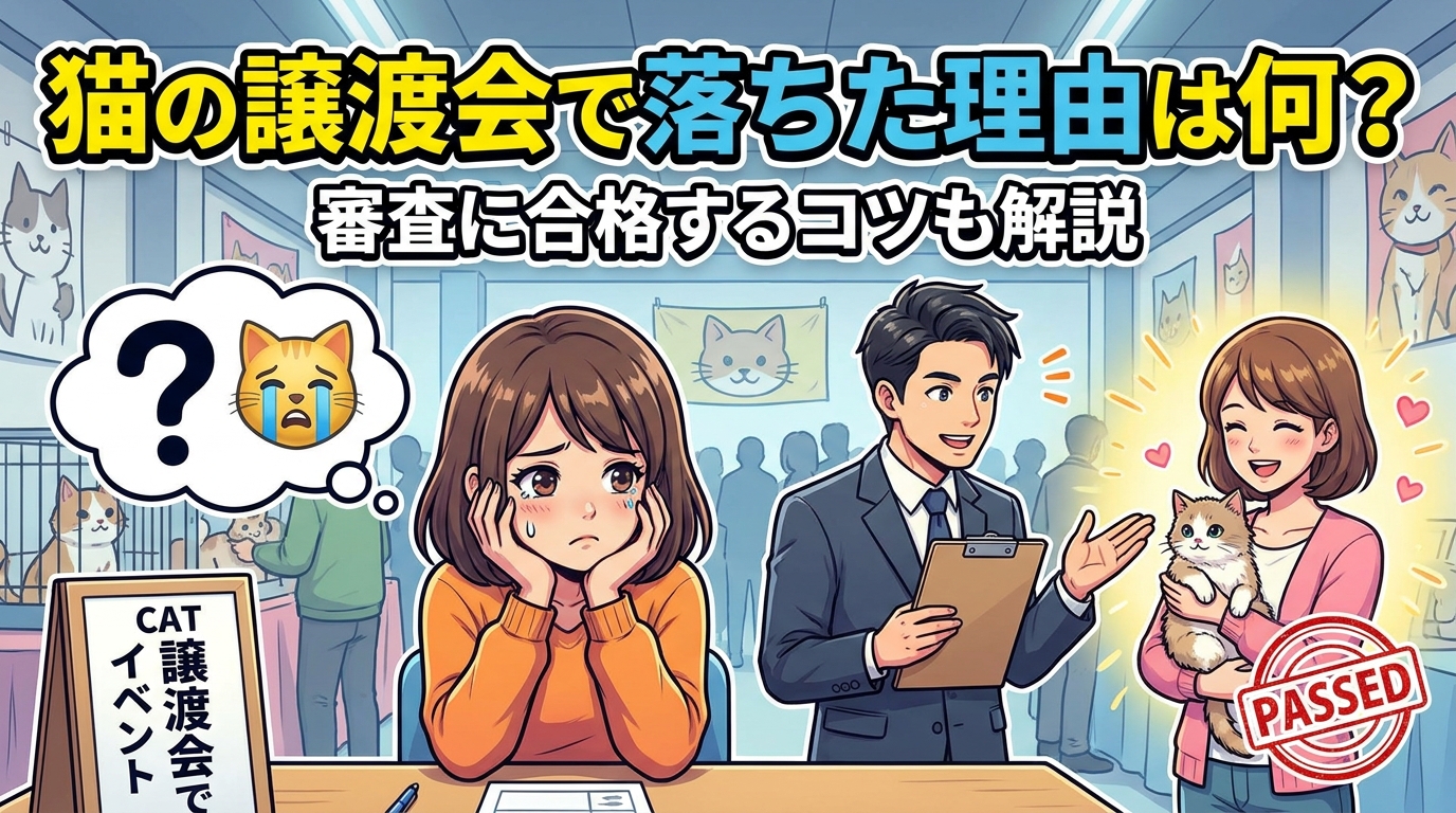 猫の譲渡会で落ちた理由は何？審査に合格するコツも解説