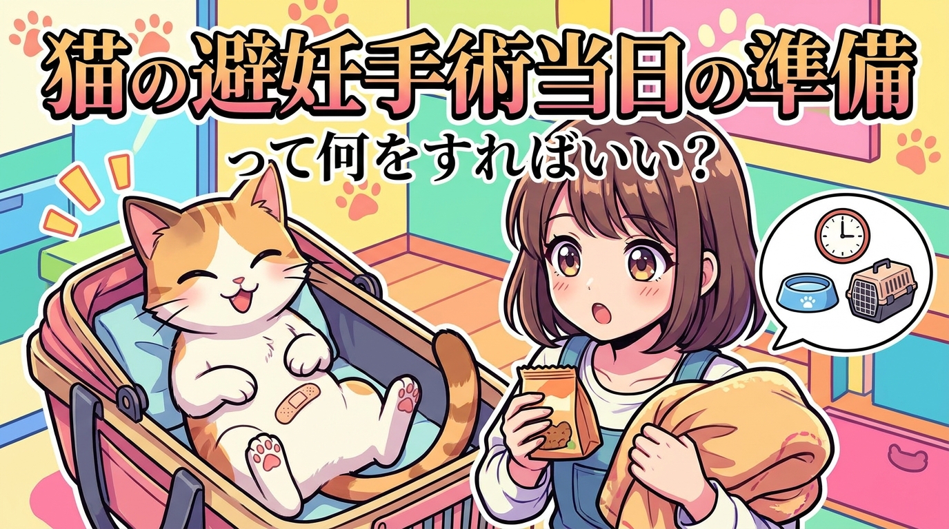 猫の避妊手術当日の準備って何をすればいい？