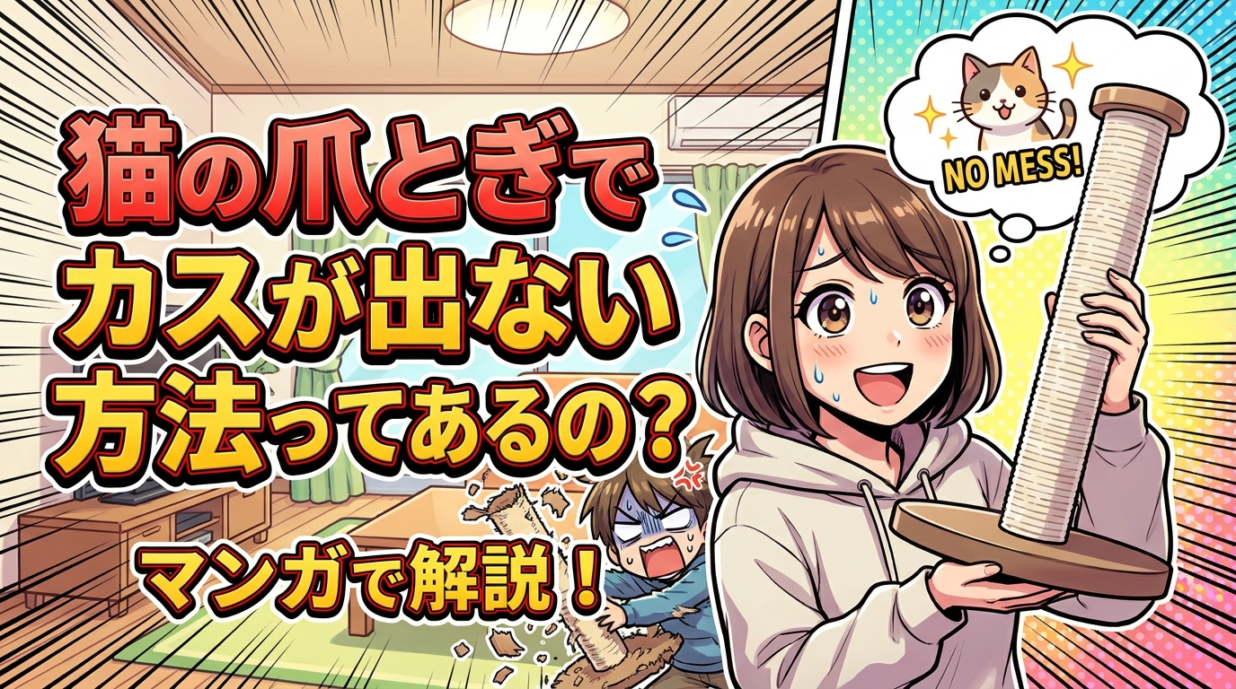 猫の爪とぎでカスが出ない方法ってあるの?