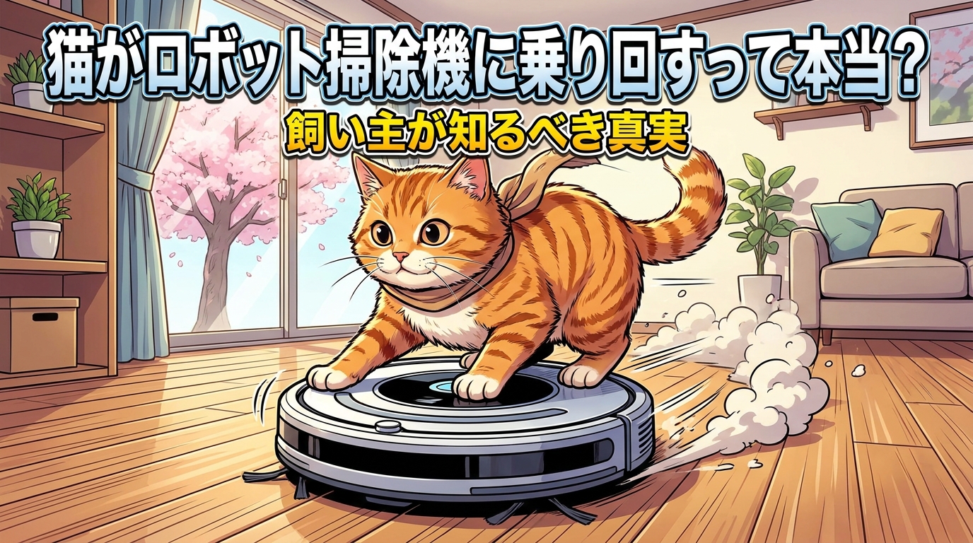 猫がロボット掃除機に乗り回すって本当?飼い主が知るべき真実