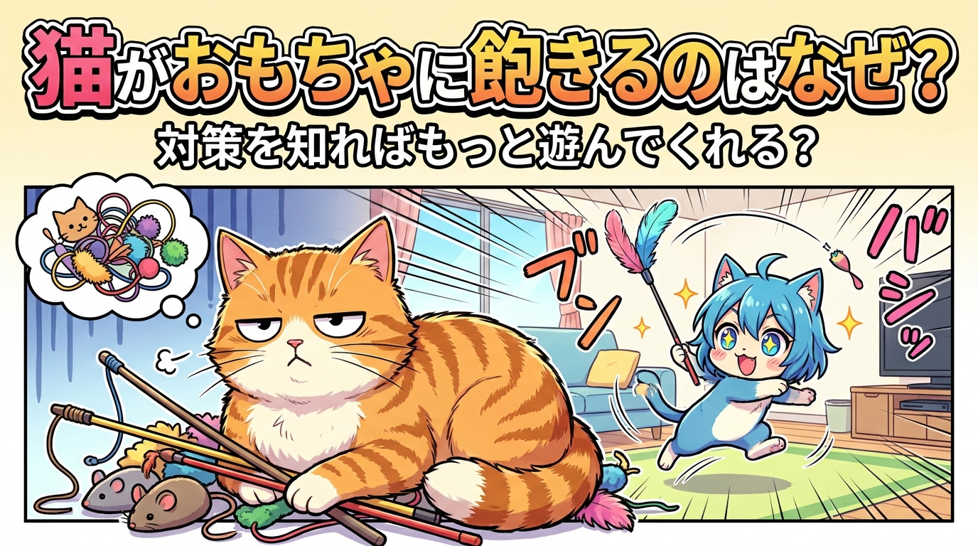 猫がおもちゃに飽きるのはなぜ?対策を知ればもっと遊んでくれる?