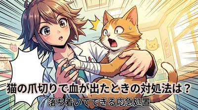 猫の爪切りで血が出たときの対処法は？落ち着いてできる応急処置