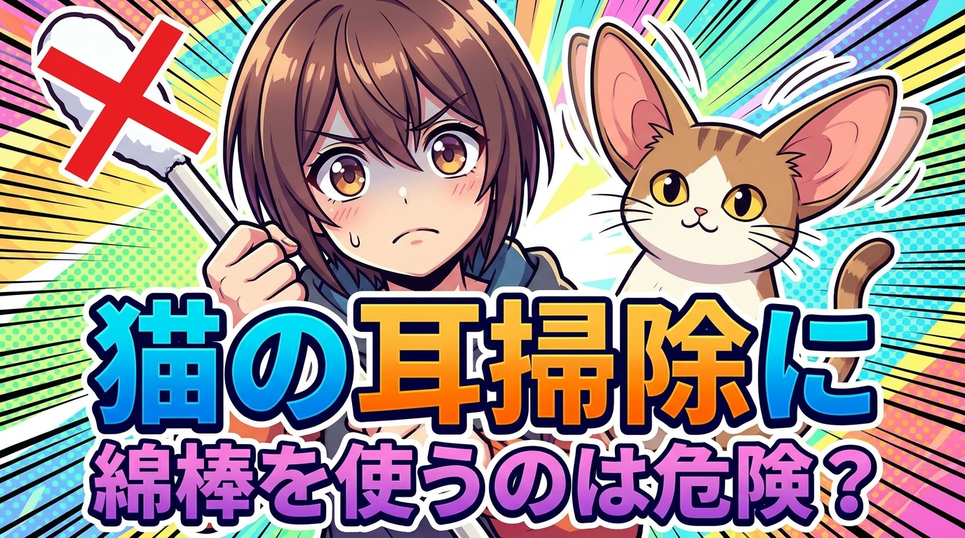 猫の耳掃除に綿棒を使うのは危険?