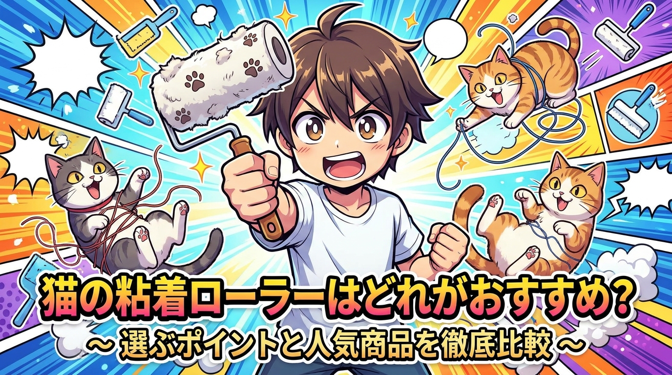 猫の粘着ローラーはどれがおすすめ?選ぶポイントと人気商品を徹底比較