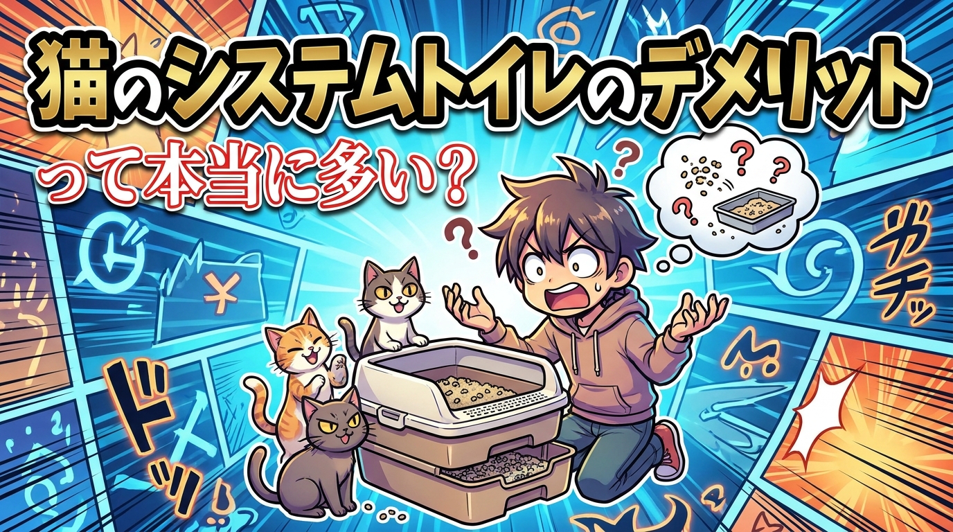 猫のシステムトイレのデメリットって本当に多い?