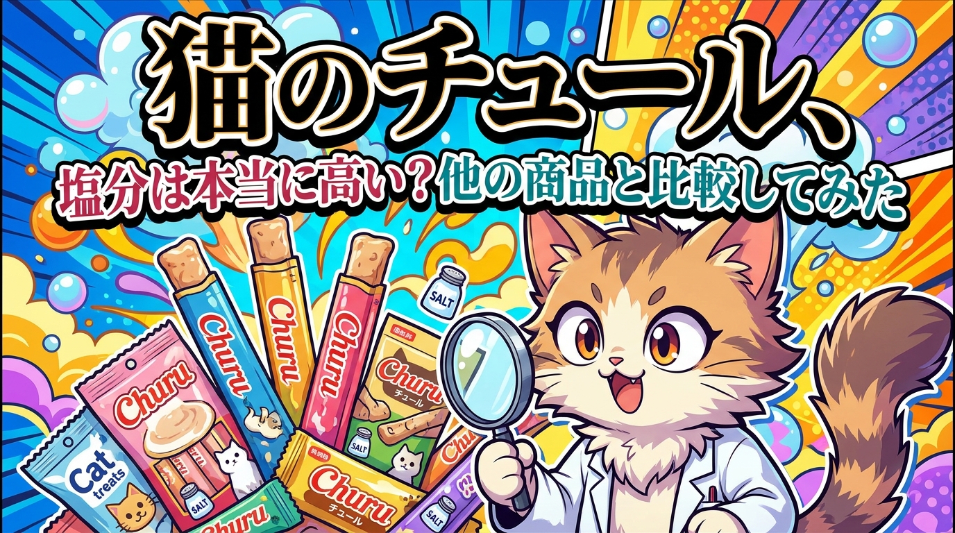 猫のチュール、塩分は本当に高い?他の商品と比較してみた
