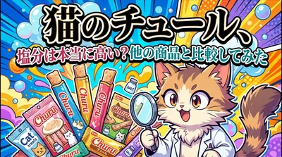 猫のチュール、塩分は本当に高い？他の商品と比較してみた