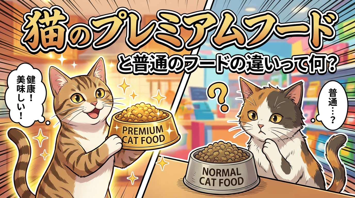 猫のプレミアムフードと普通のフードの違いって何？