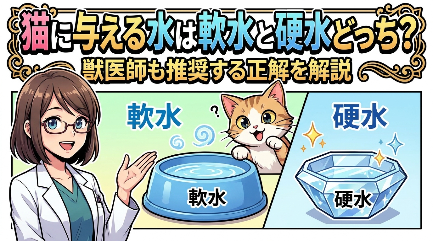 猫に与える水は軟水と硬水どっち？獣医師も推奨する正解を解説