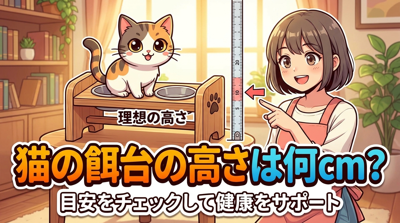 猫の餌台の高さは何cm？目安をチェックして健康をサポート