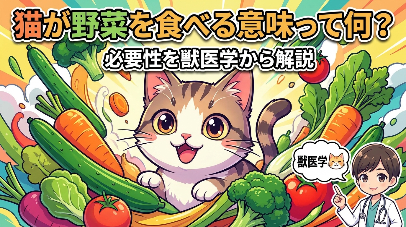 猫が野菜を食べる意味って何？必要性を獣医学から解説
