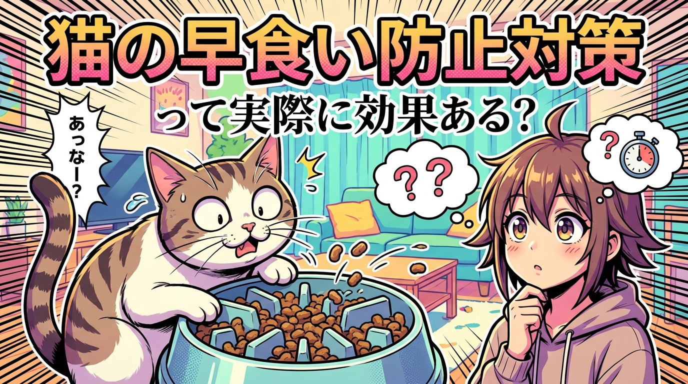 猫の早食い防止対策って実際に効果ある？