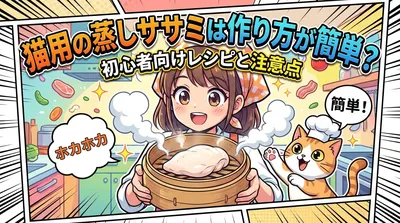 猫用の蒸しササミは作り方が簡単？初心者向けレシピと注意点