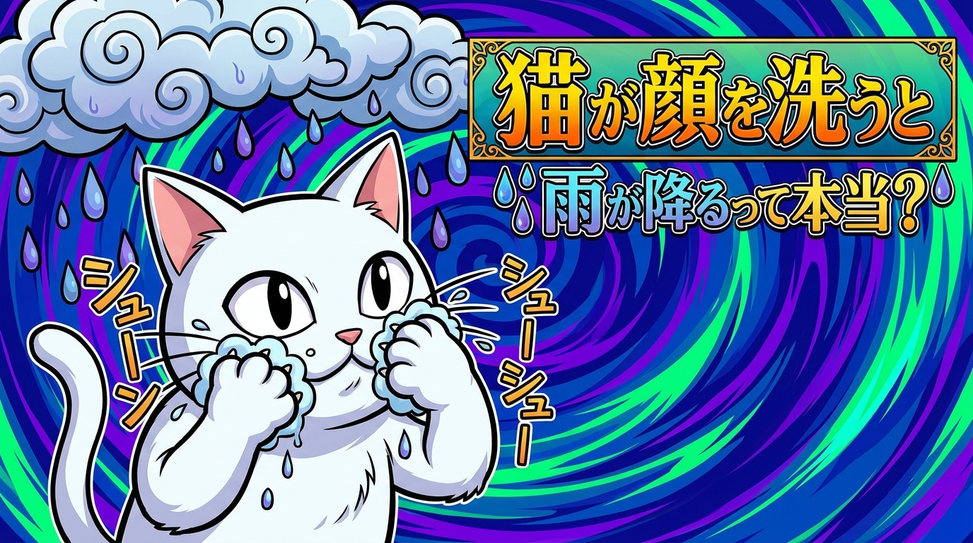 猫が顔を洗うと雨が降るって本当？