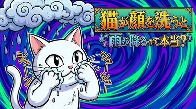 猫が顔を洗うと雨が降るって本当？