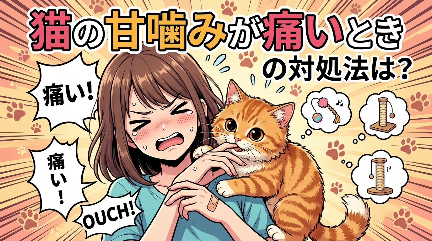 猫の甘噛みが痛いときの対処法は?