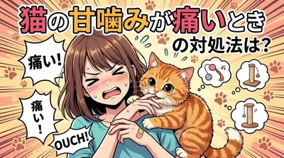 猫の甘噛みが痛いときの対処法は?
