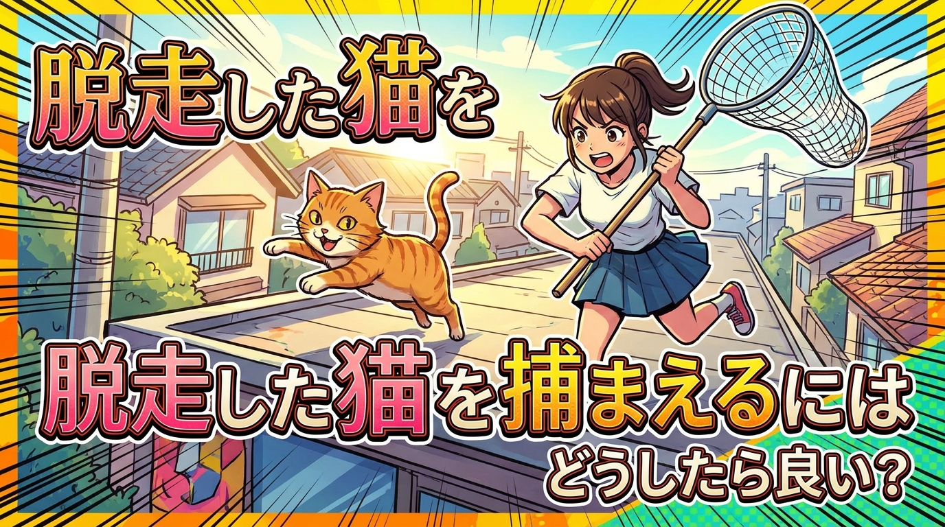 脱走した猫を捕まえるにはどうしたら良い?