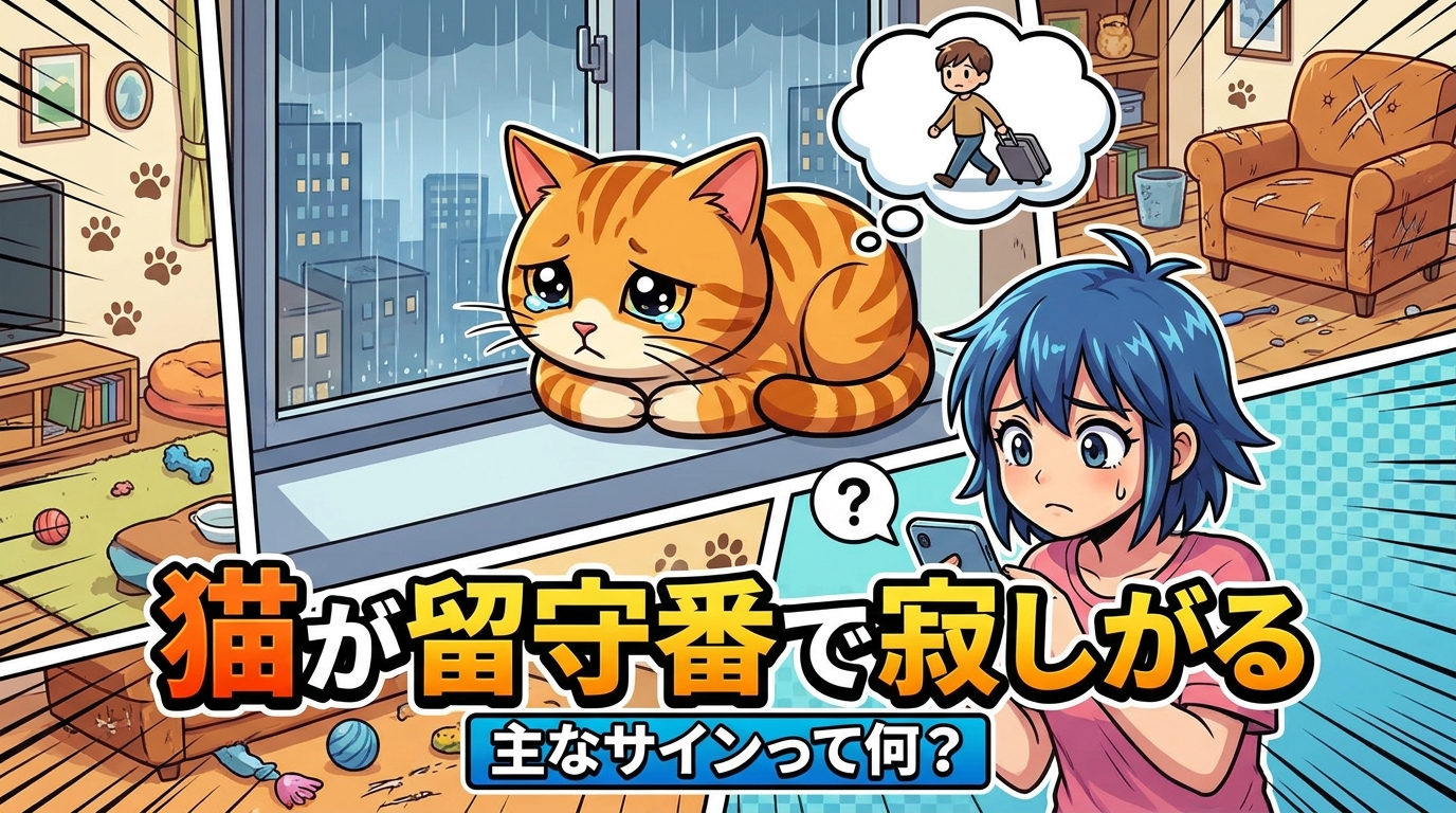 猫が留守番で寂しがる主なサインって何?