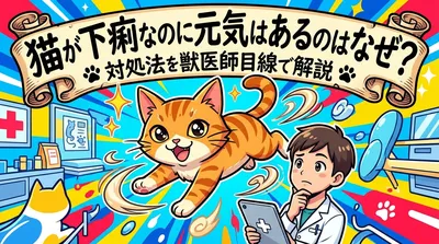 猫が下痢なのに元気はあるのはなぜ？対処法を獣医師目線で解説
