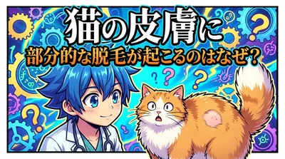 猫の皮膚に部分的な脱毛が起こるのはなぜ?