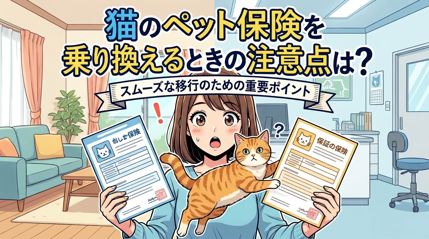 猫のペット保険を乗り換えるときの注意点は?
