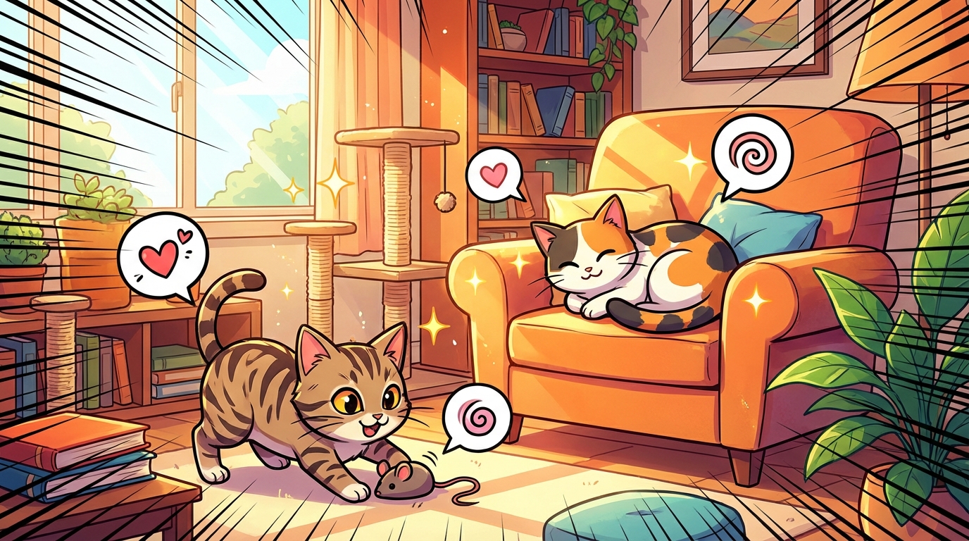 猫ちゃんは快適な環境さえあれば長時間のお留守番も大得意なんです！