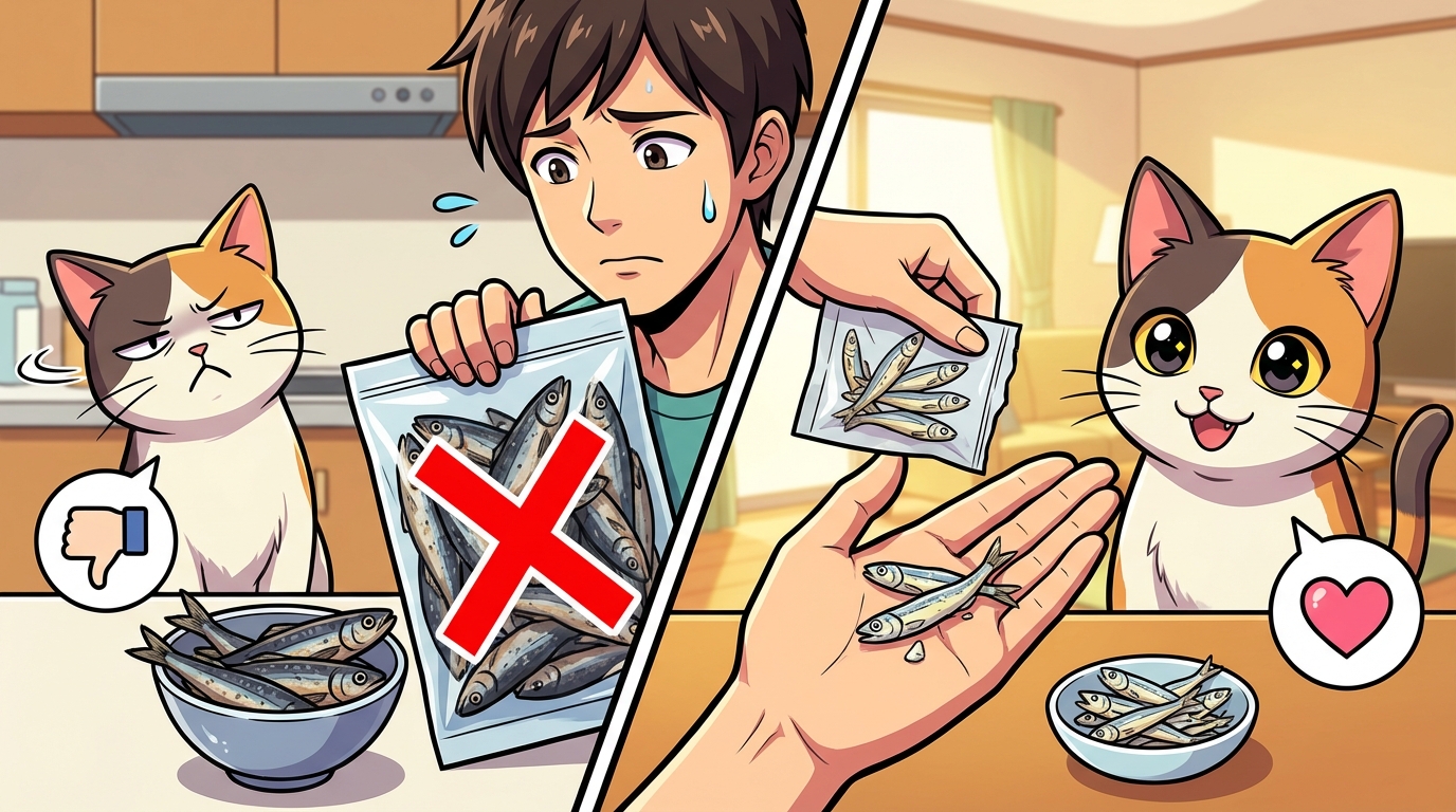 人間用はNG！猫用無塩品を少量ならOKです