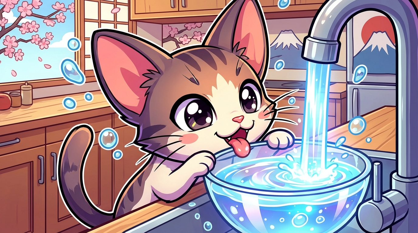 猫の飲み水は日本の水道水が最適で安全です！