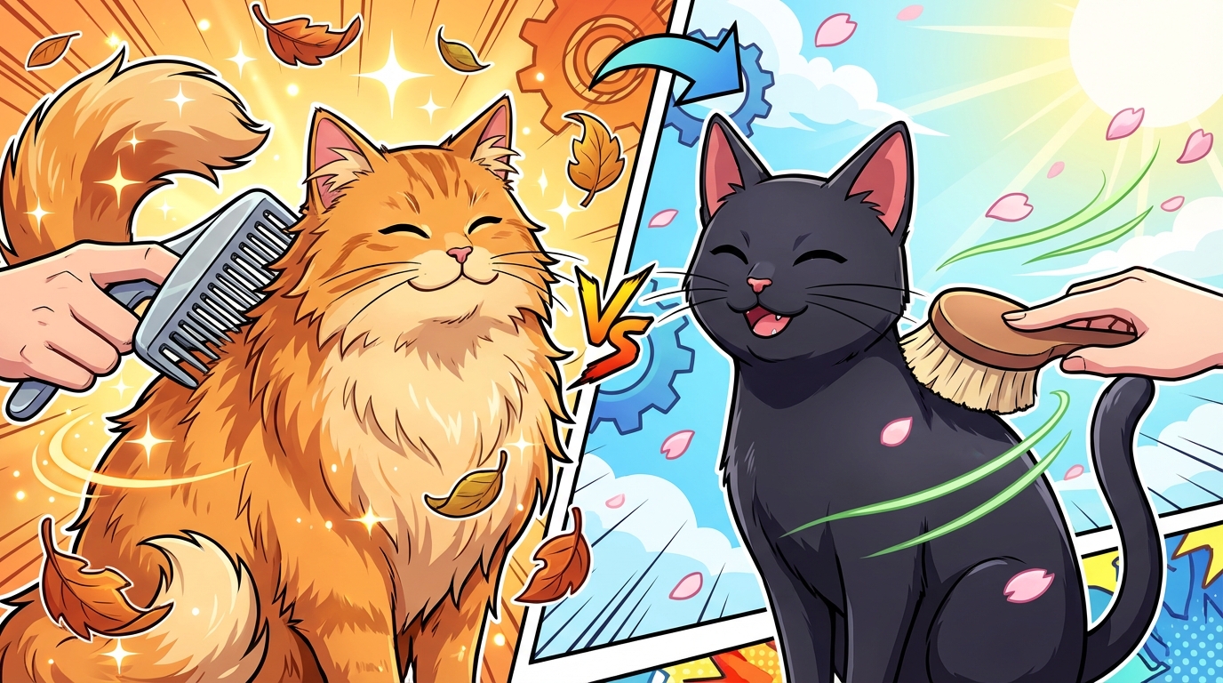 猫のブラッシング頻度は毛の長さと季節で変えるのが正解です！